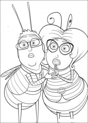 300x420 Bee Movie Coloring Page 21 Bee Coloring Book Bee
