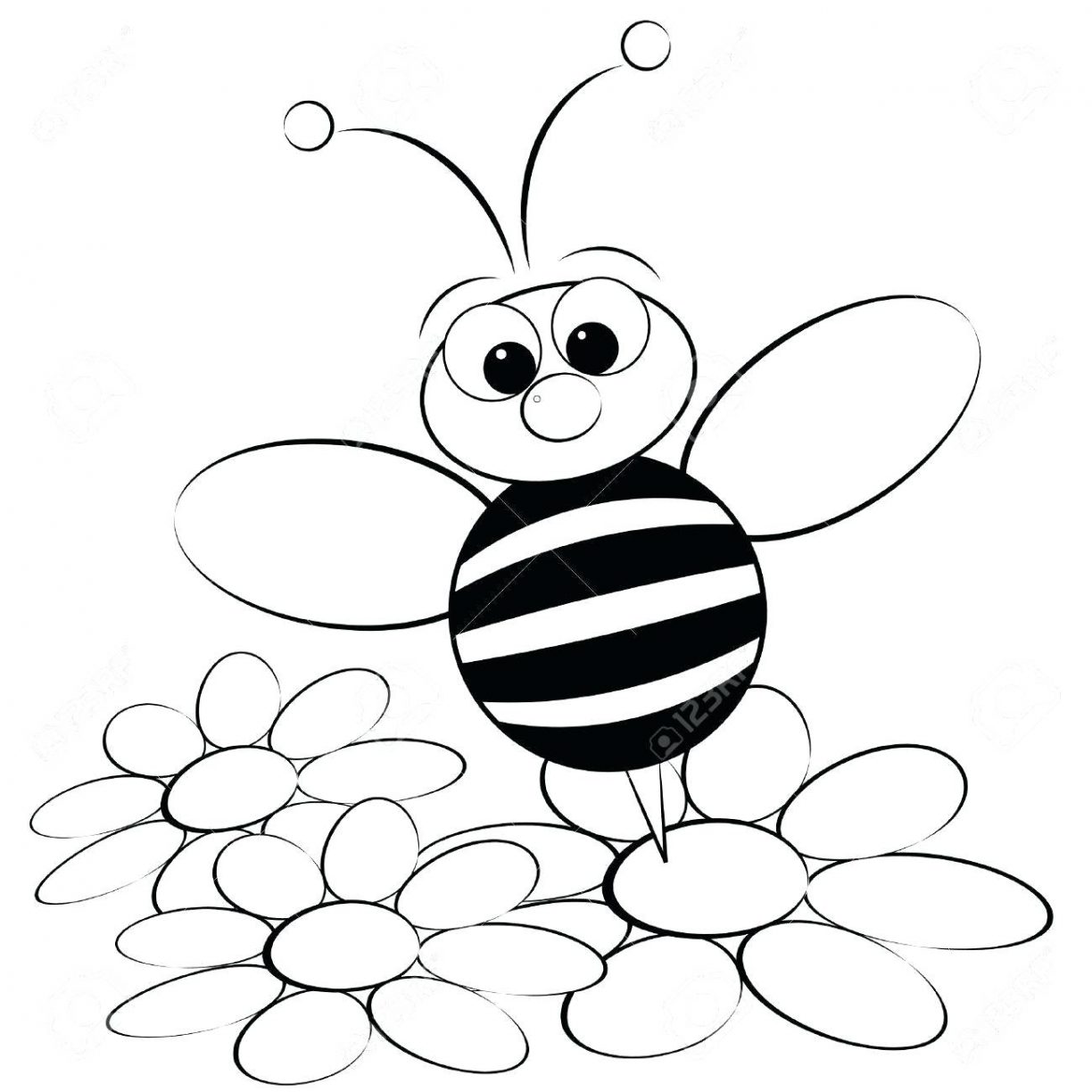 1224x1224 Drawing Coloring Page In For Kids With Pages Maya Bee Movie