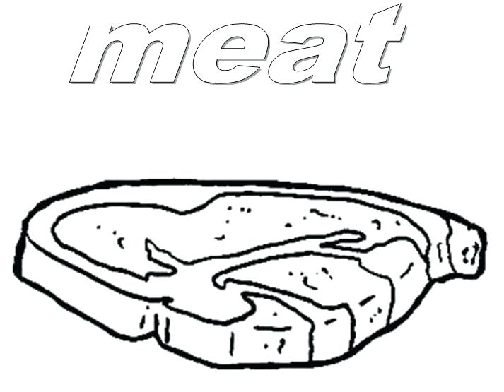713x555 Meat Coloring Pages Food Meat Coloring Pages For Meat Eating