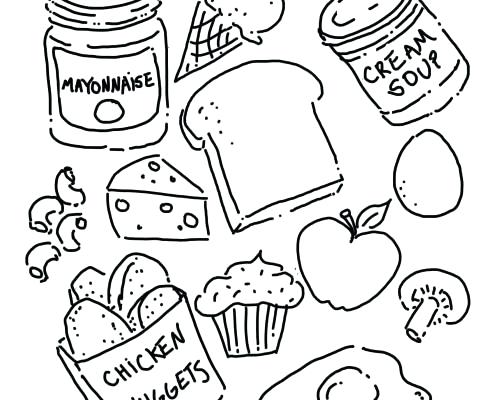 495x400 Meat Coloring Pages Roast Printable Meat Coloring Pages