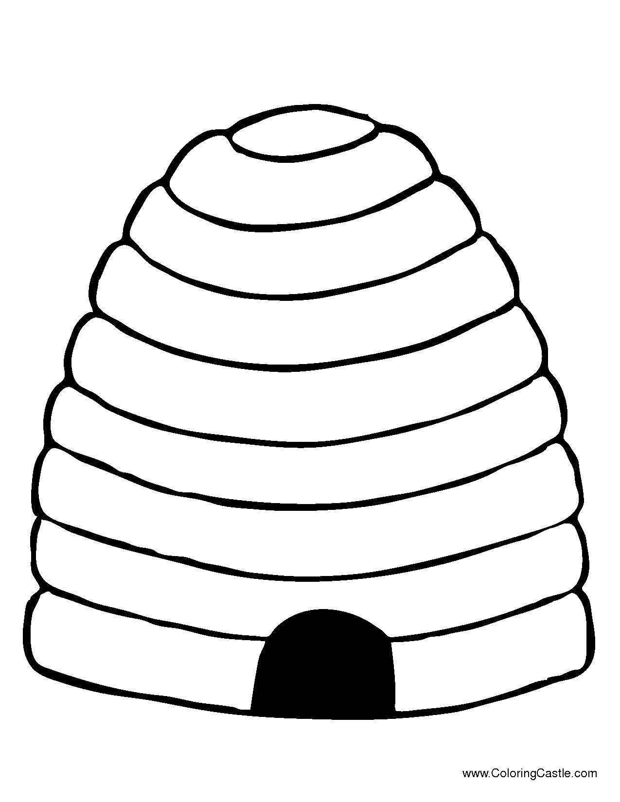 1275x1650 Beehive Coloring Pages