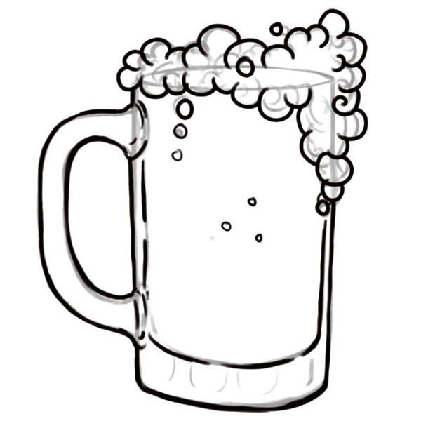 600x600 Drawing Glass Of Beer Coloring Pages Best Place To Color