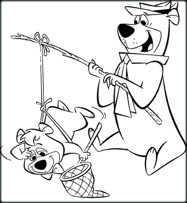 600x650 Free Yogi Bear Coloring Pages To Print Color Yogi Bear Coloring