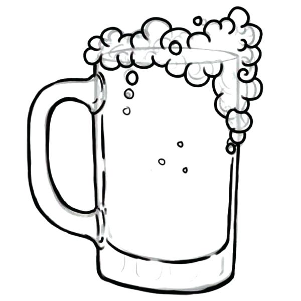 600x600 Beer Coloring Pages Octopus And Root Beer Coloring Page Beer Mug