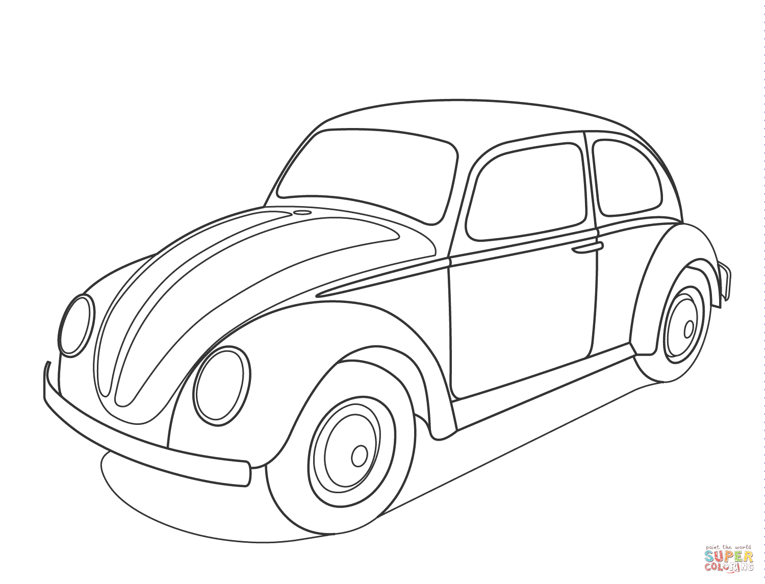 1500x1145 Vw Beetle Coloring Pages To Print Free Coloring Sheets