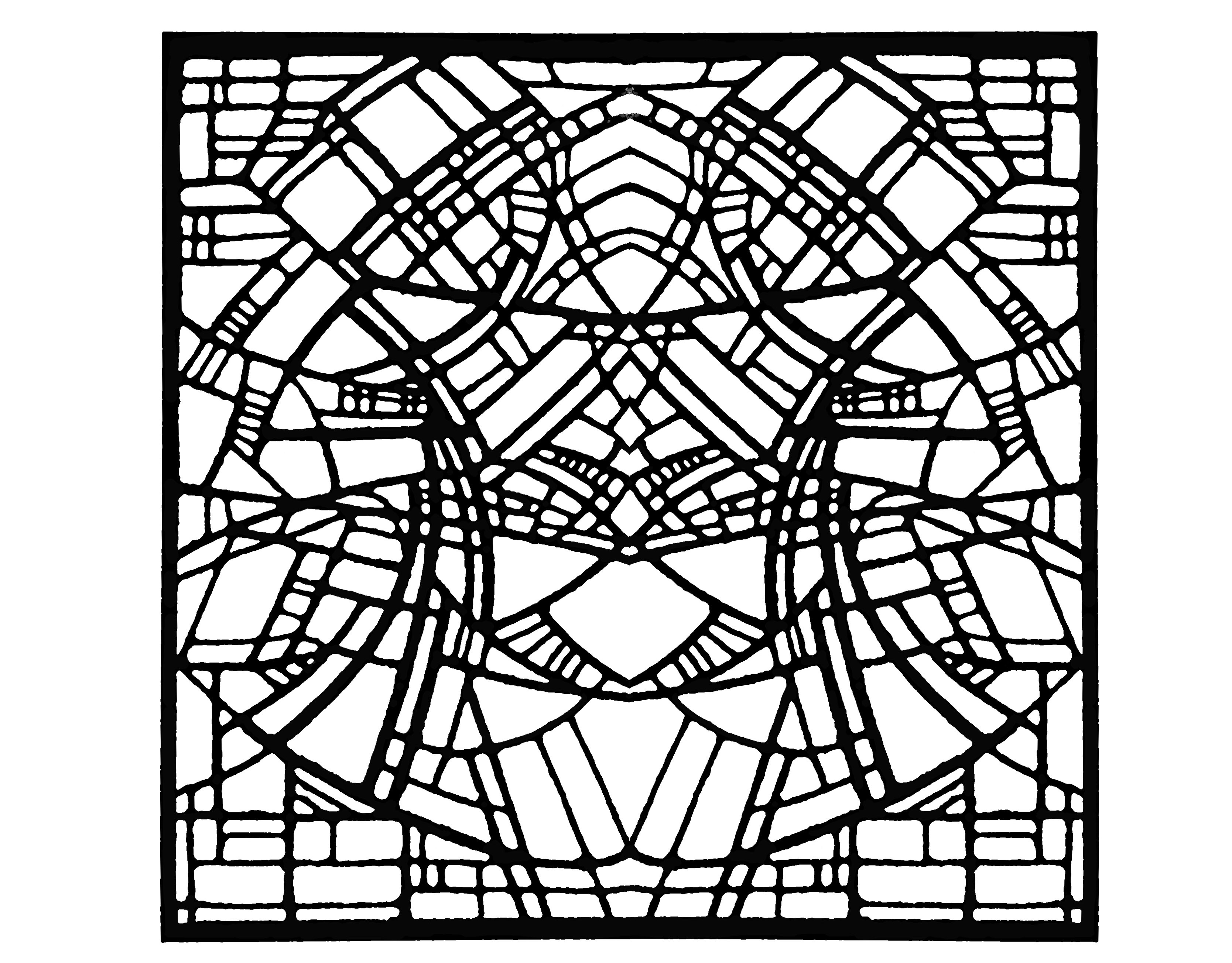 3336x2609 Stained Glass Belgique Exposition Rene Mels 1986 Version Square