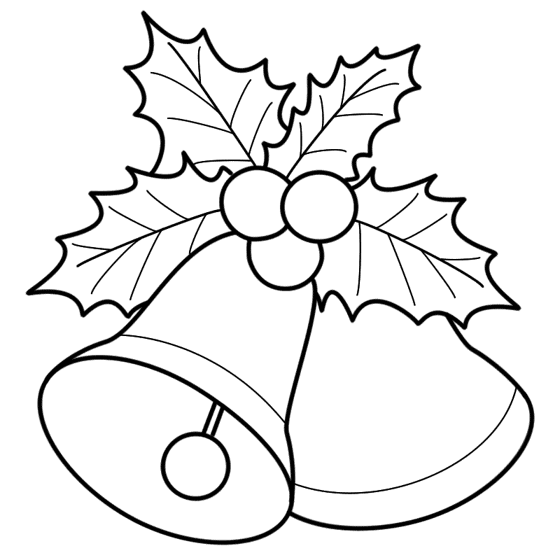 800x800 Christmas Bells Coloring Page Free Pages In Decorations 4
