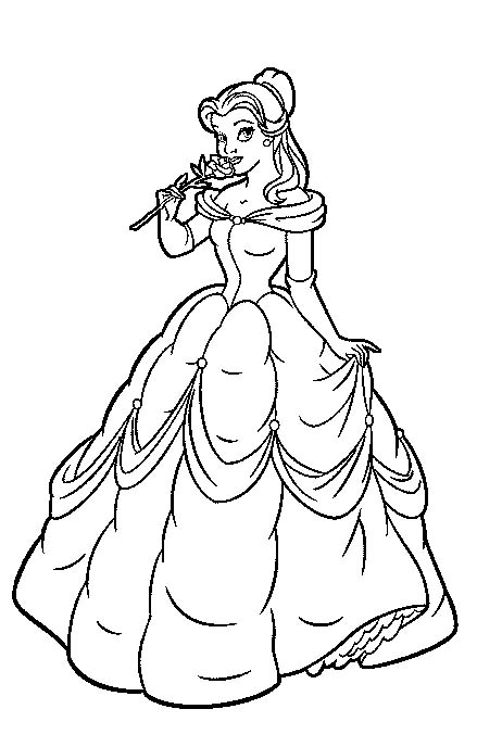 439x688 Princess Coloring Page