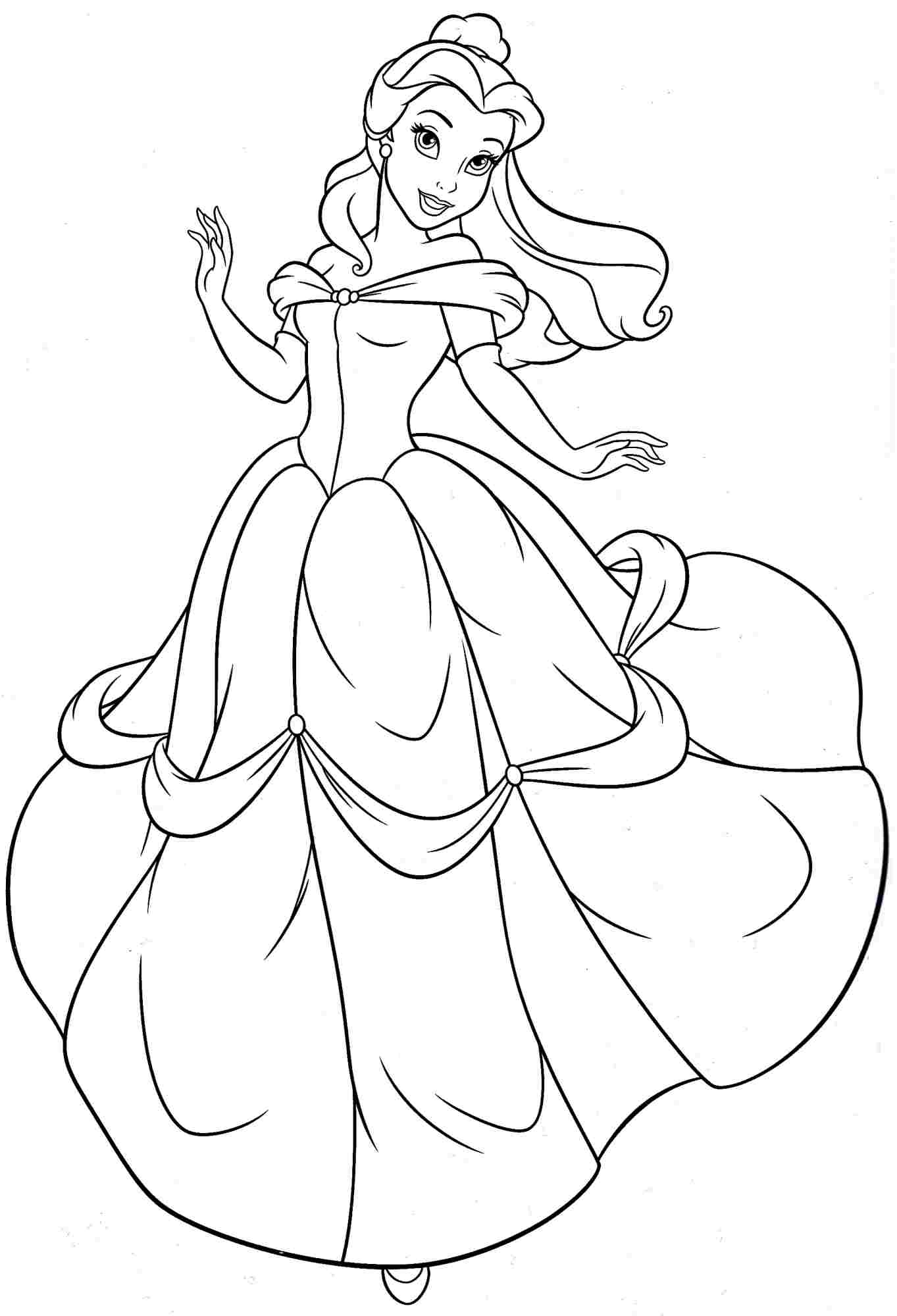 1363x2000 Disney Belle Coloring Pages
