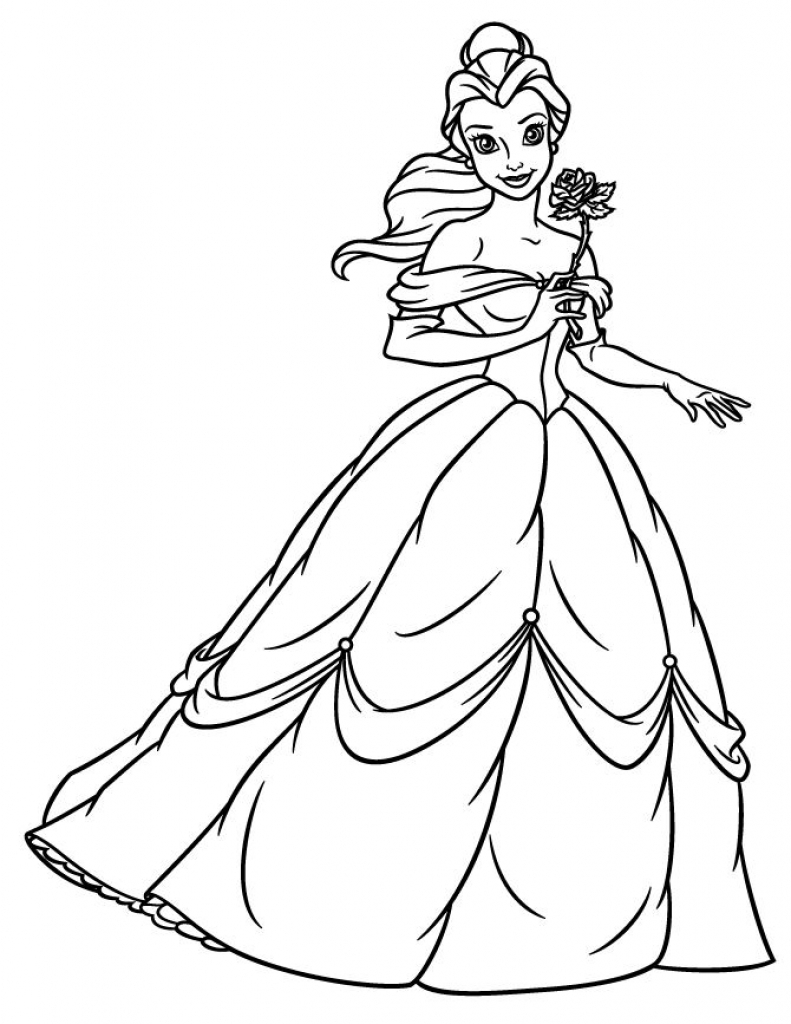 791x1024 Disney Princess Belle Coloring Pages
