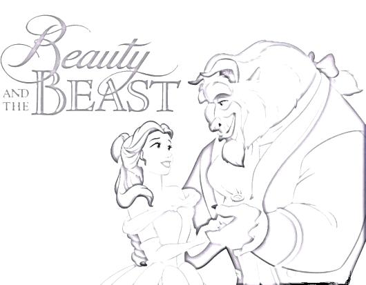 530x413 Beauty Beast Coloring Pages And