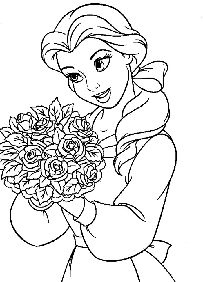 Belle Beauty And The Beast Coloring Pages