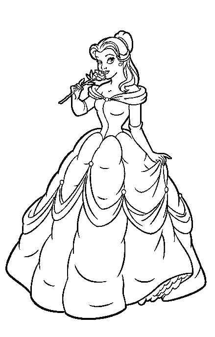 439x688 Beauty And The Beast Coloring Pages Belle Dancing With Beast
