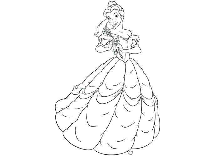 700x500 Belle Princess Para Colorear Princess Coloring Pages For Free