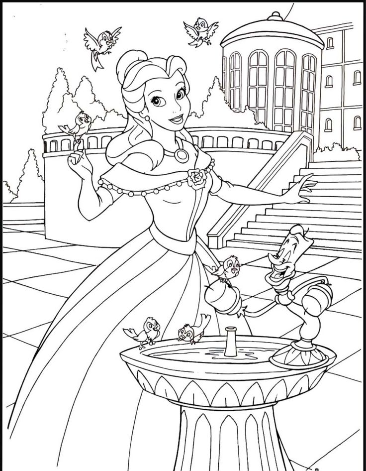 736x946 Belle Coloring Pages 2