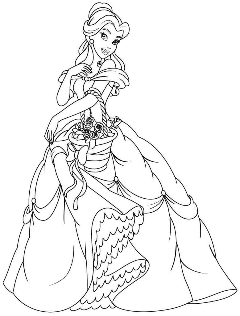 778x1024 Belle Coloring Pages 7