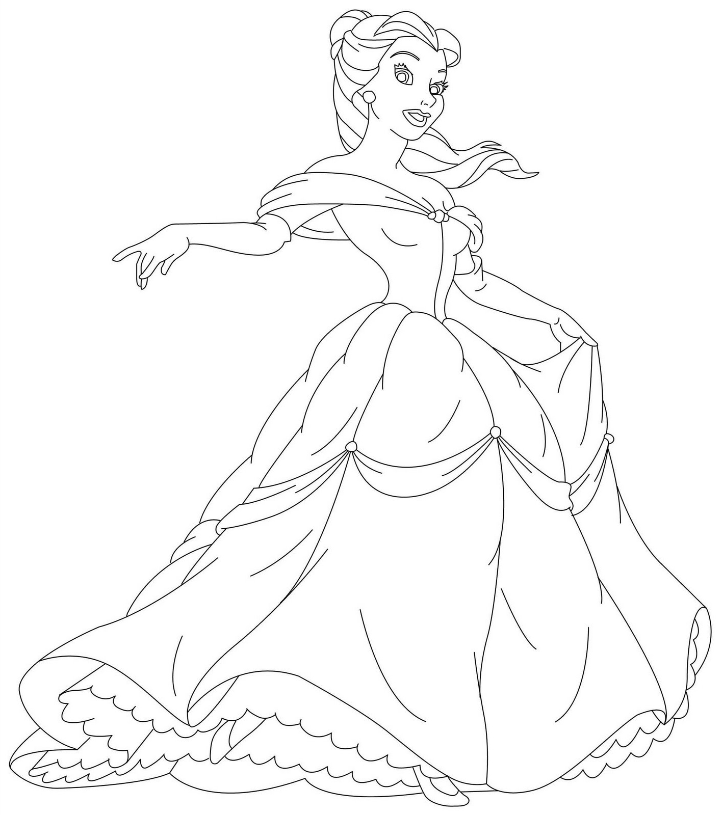Belle Coloring Pages Disney