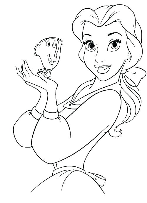 500x688 Belle Princess Coloring Pages Princess Belle Coloring Pages Belle