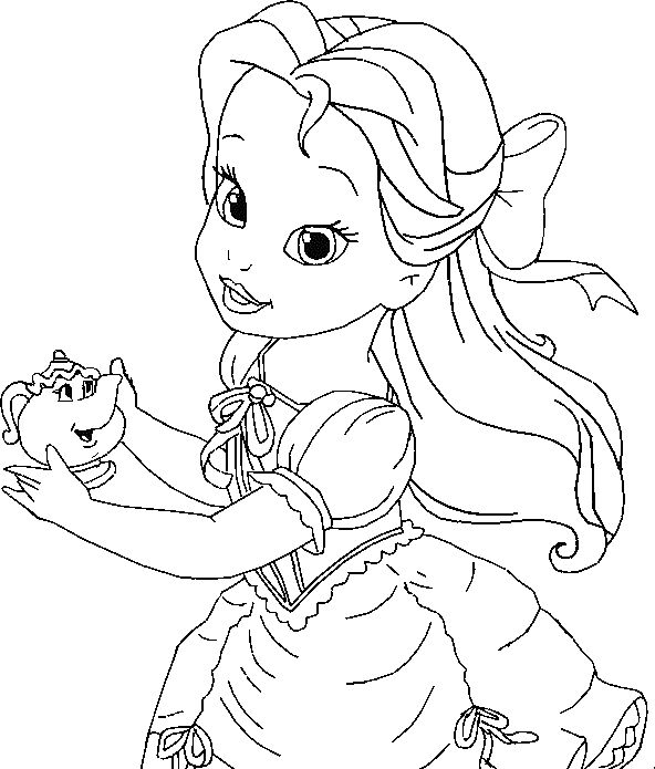 592x695 Belle Coloring Pages Mesmerizing Belle Coloring Pages Belle