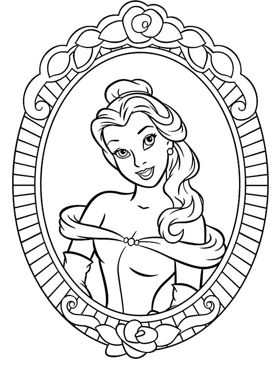574x767 Disney Princess Belle Coloring Pages