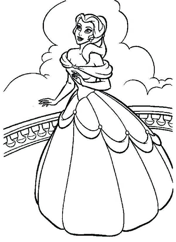 600x825 Disney Belle Coloring Pages Colouring Pages Of Princess Free