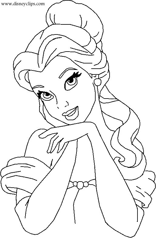 Belle Printable Coloring Pages