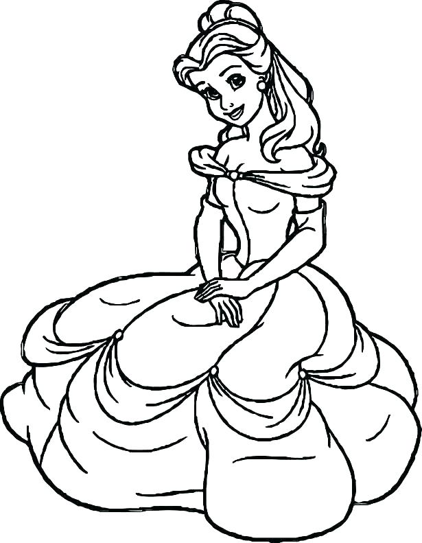 615x791 Belle Coloring Page Belle Coloring Page Princess Belle Printable