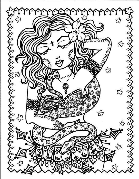 Belly Dance Coloring Pages