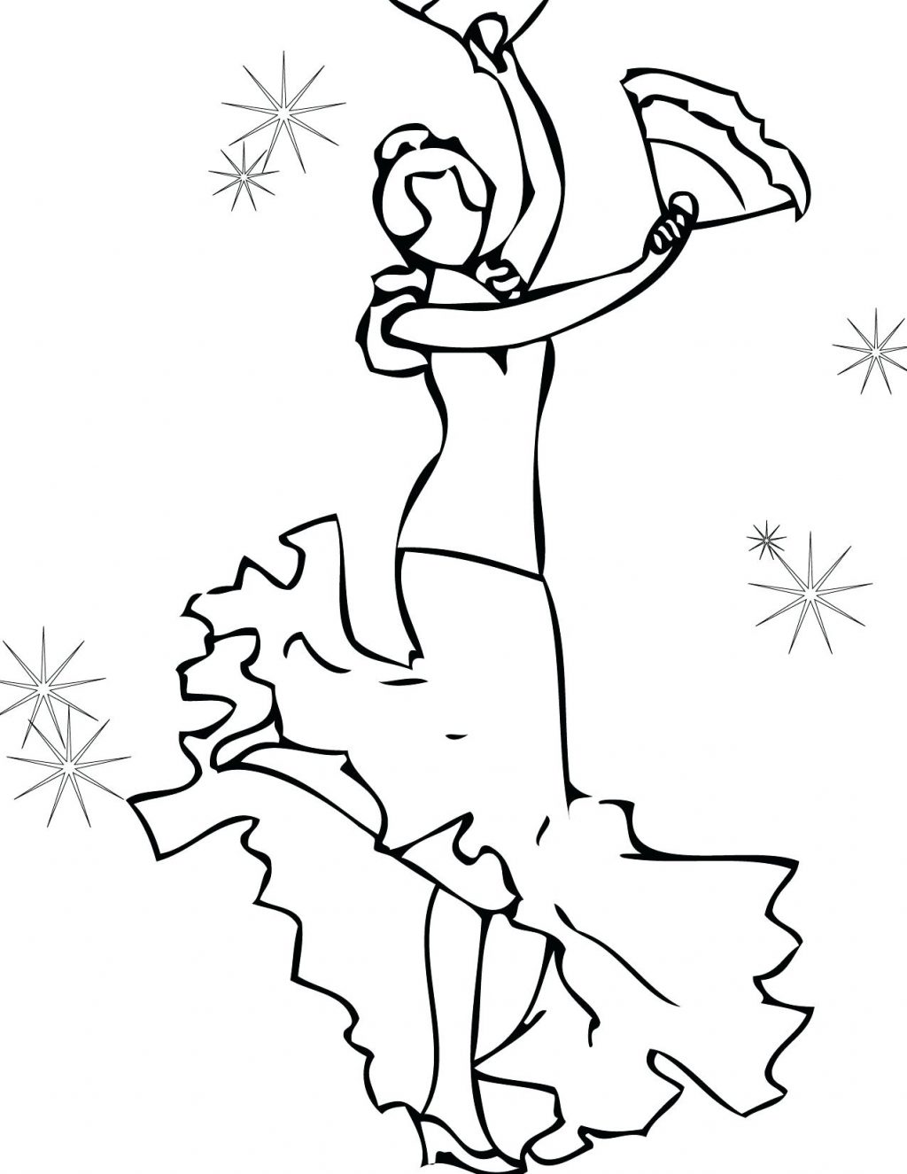 1024x1325 Coloring Page ~ Dancer Coloring Pages Flamenco Dancer Coloring