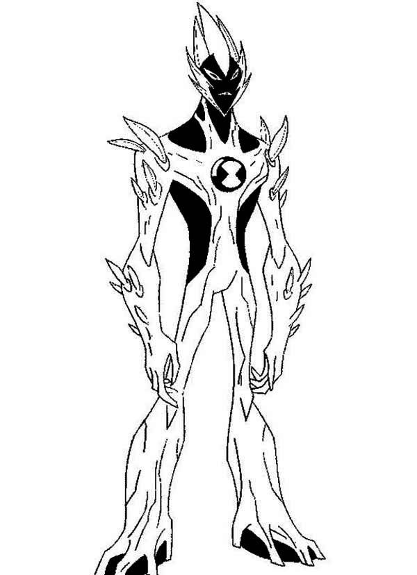 600x828 Swampfire From Ben 10 Alien Force Coloring Page