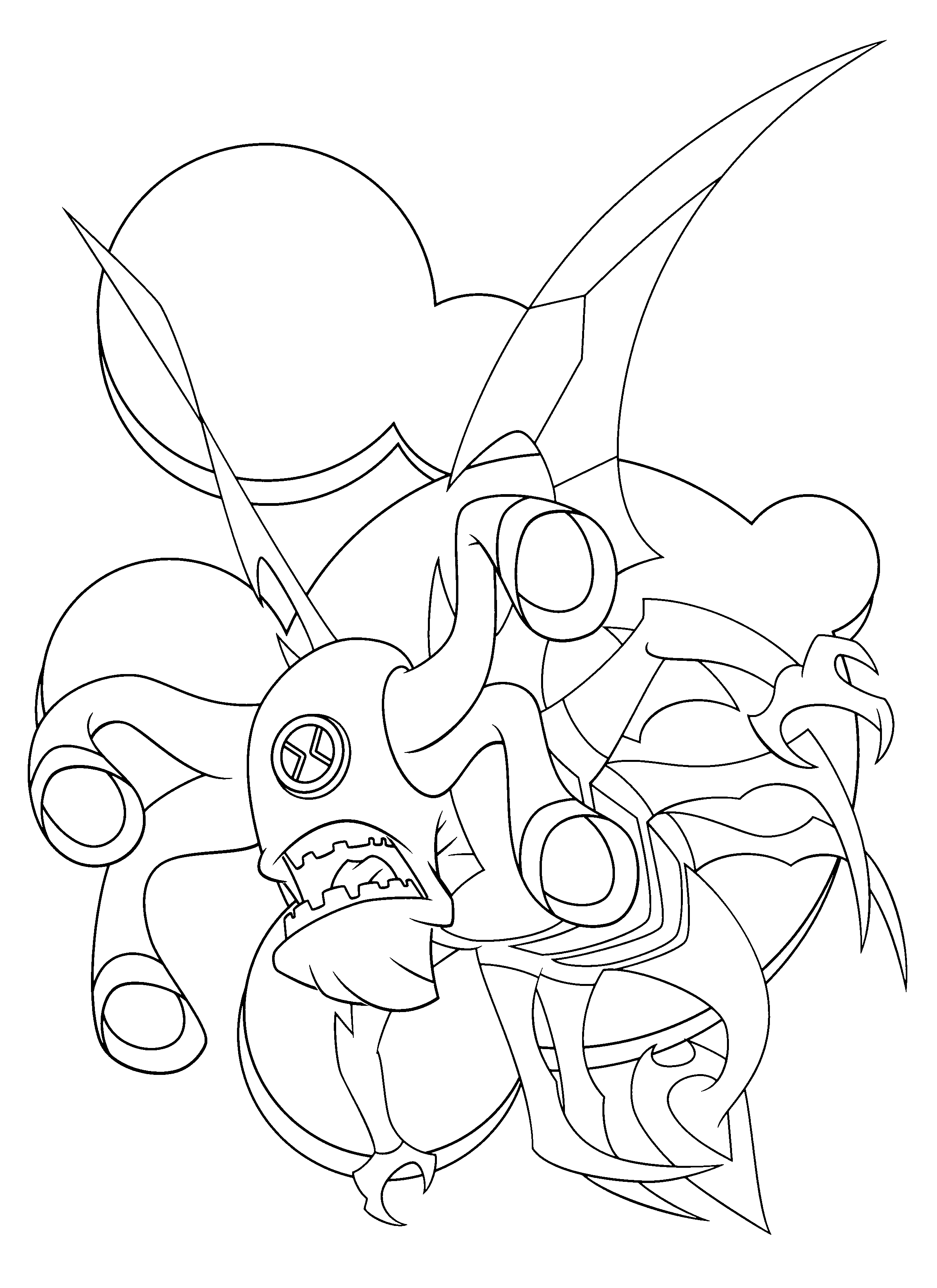 2400x3300 Ben 10 Alien Force Coloring Pages