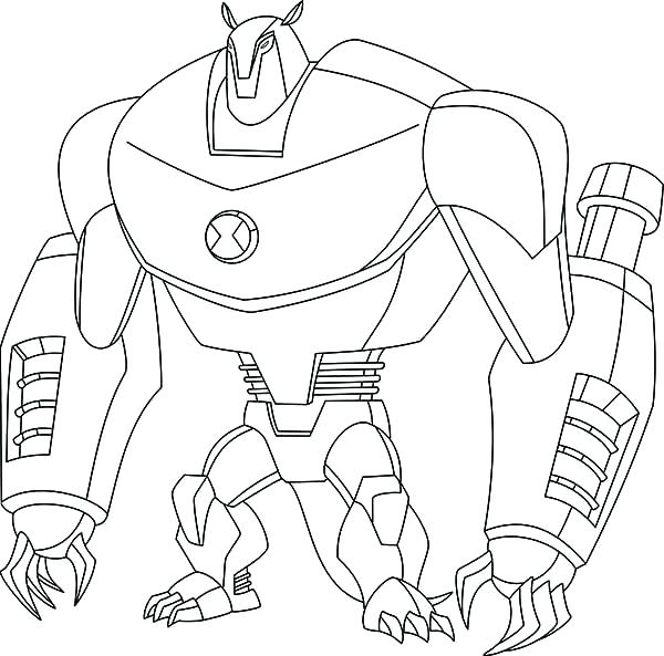 600x593 Ben 10 Omniverse Aliens Coloring Pages Ben 10 Omniverse Coloring