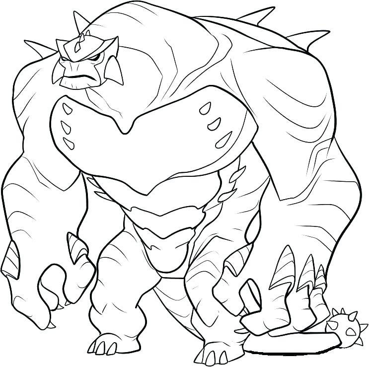 743x739 Ben 10 Printable Coloring Pages Ultimate Aliens Coloring Pages