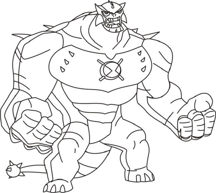 728x650 Ben 10 Omniverse Coloring Pages Printable Drawing Reference