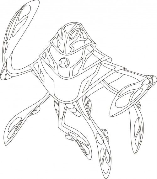 500x571 Ben 10 Ultimate Alien Coloring Pages To Print Places To Visit