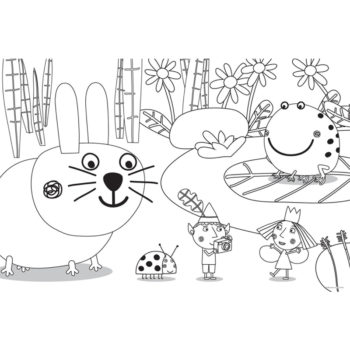 350x350 Fine Ben And Holly Pictures To Print And Colour Crest
