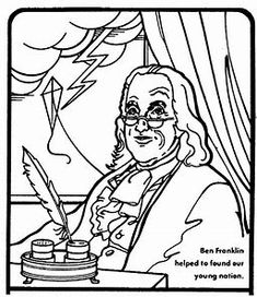 235x272 Benjamin Franklin Coloring Page. Founding Fathers