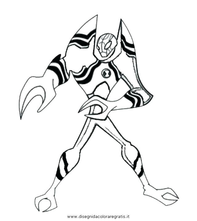 640x719 Ben 10 Omniverse Coloring Pages Of Inside Ideas 15