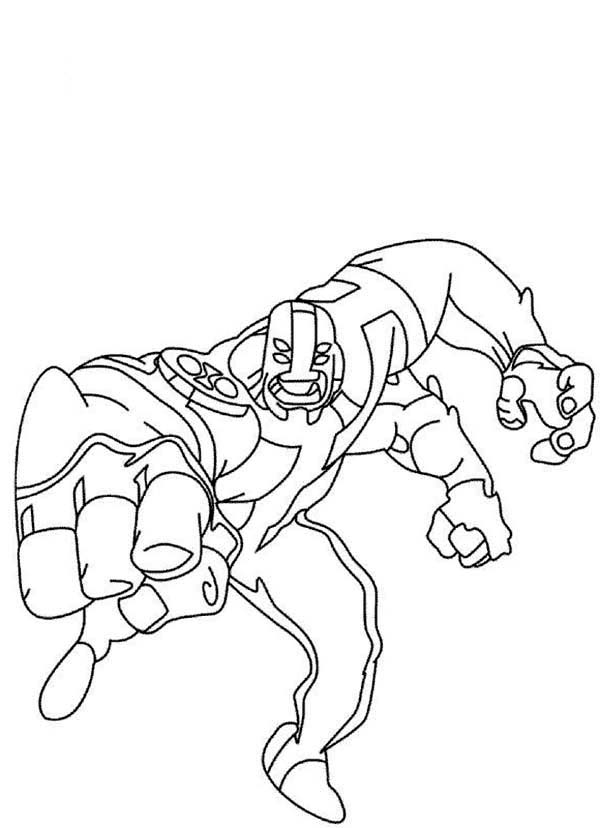 600x828 Four Arms From Ben 10 Omniverse Coloring Page
