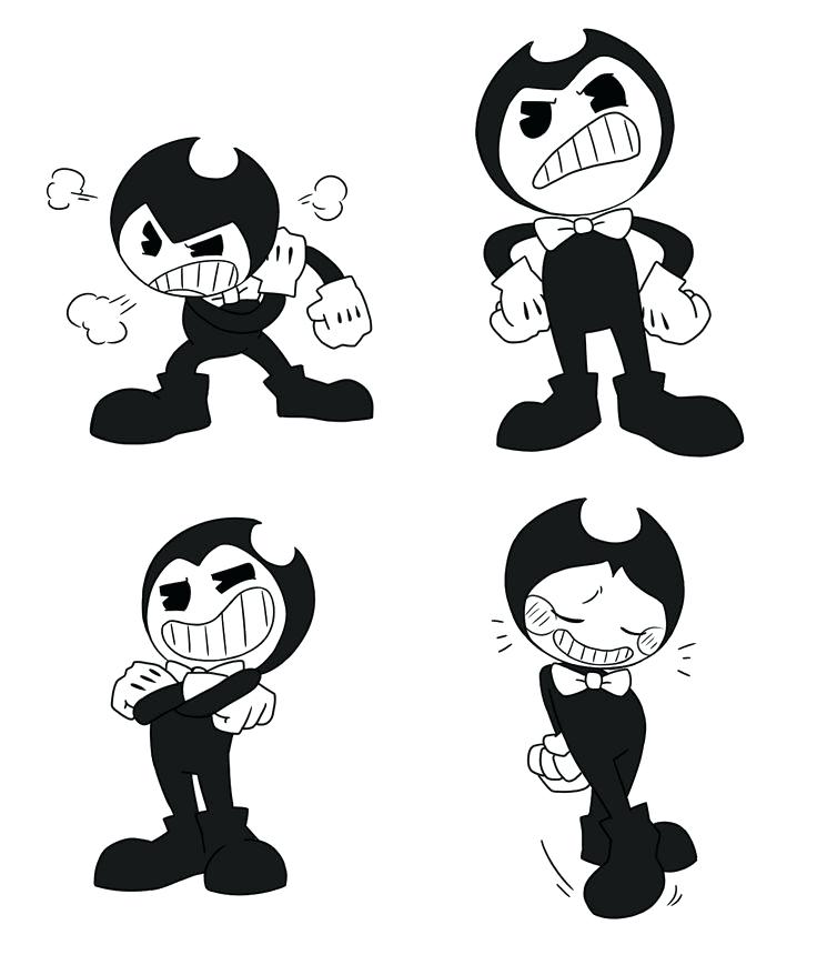 736x860 Elegant Bendy And The Ink Machine Coloring Pages Printable