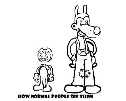 438x350 Idea Bendy And The Ink Machine Coloring Pages Printable Or Bendy