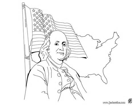 480x371 Ben Franklin Coloring Page, Coloring Page, 4th Of July Coloring