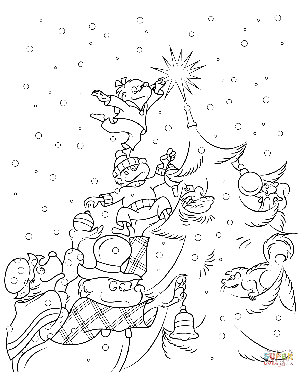 1175x1458 The Berenstain Bears Christmas Tree Coloring Page Free Printable