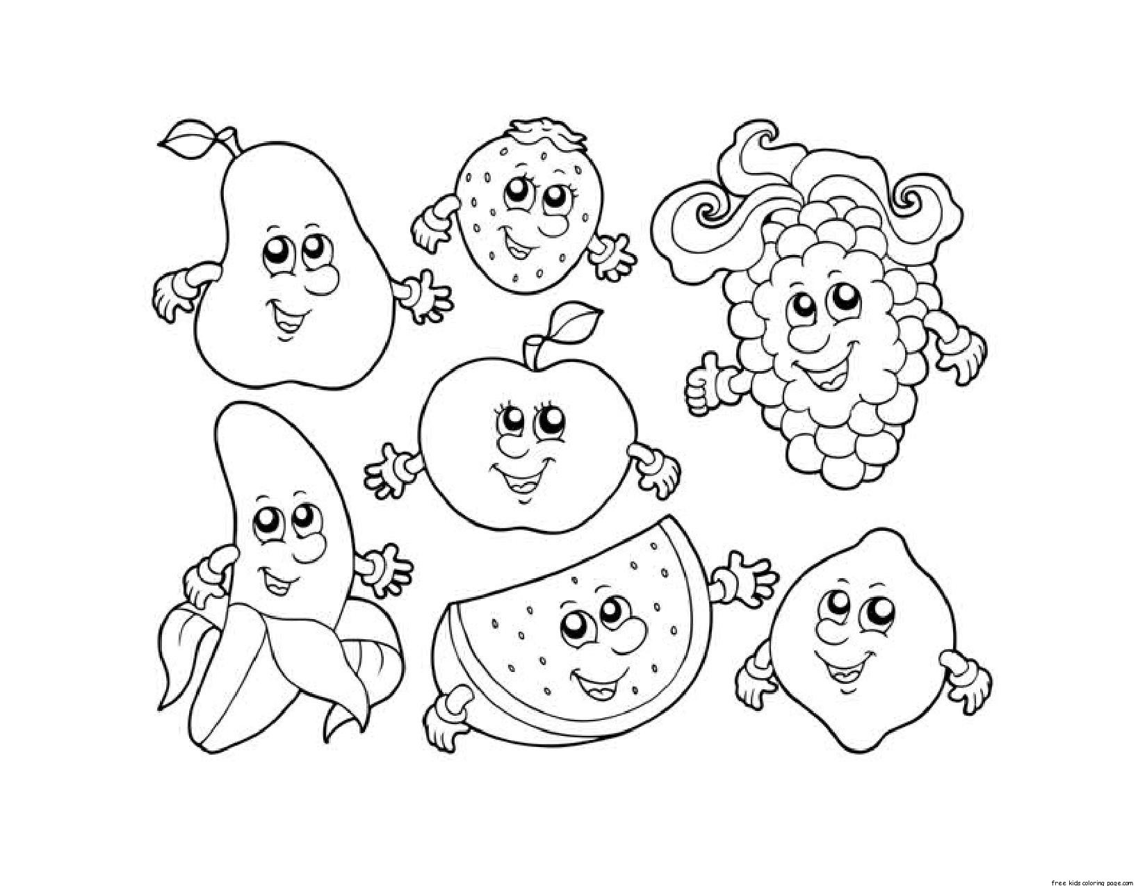 1650x1275 Fruit And Vegetables Coloring Pages T8ls Of For Kids Colouring