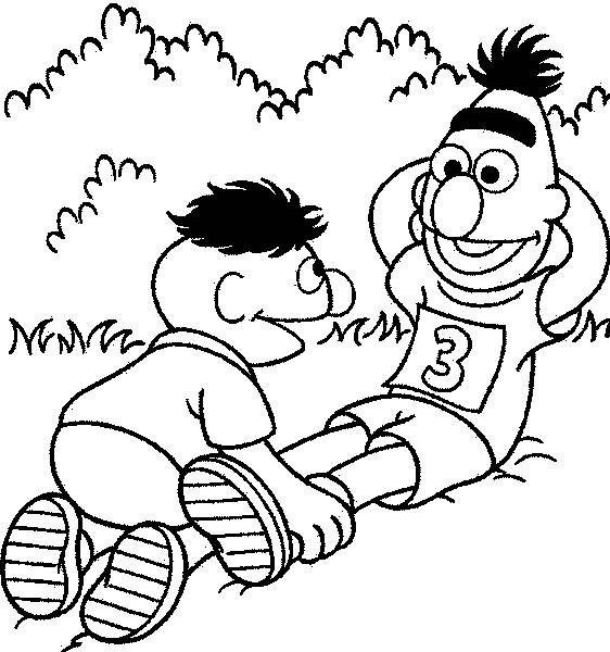 Bert And Ernie Coloring Pages