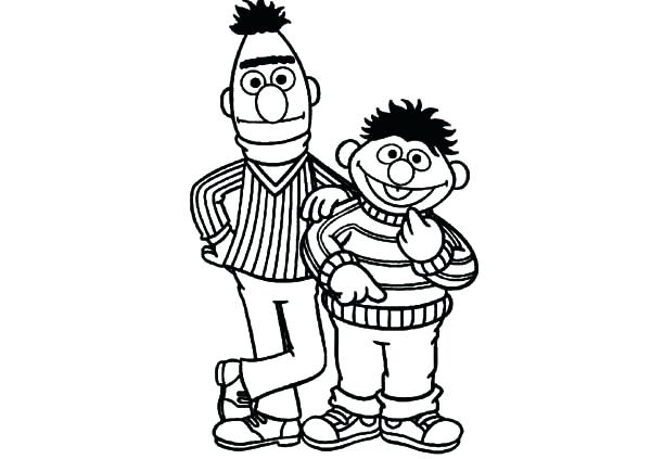 600x423 Ernie Coloring Pages Sesame Street Coloring Pages Bert