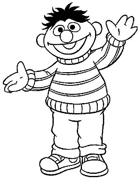 461x600 Sesame Street Bert And Ernie Coloring Pages