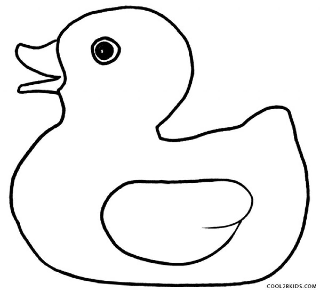 1024x935 Rubber Duck Coloring Page