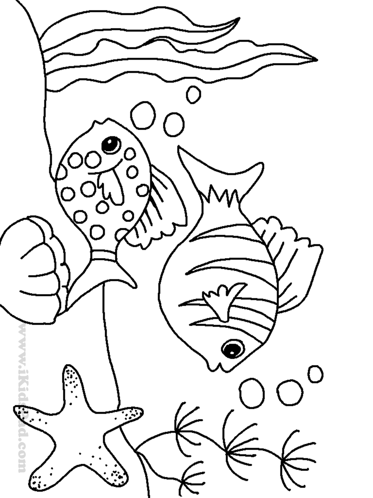 768x1024 The Cartoon Sea Animals Coloring Pages Are So Fun For Kids