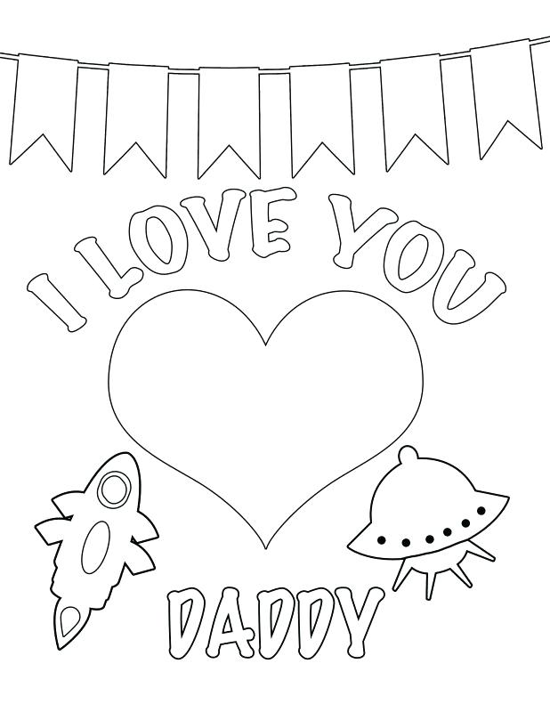618x800 Happy Birthday Dad Coloring Card